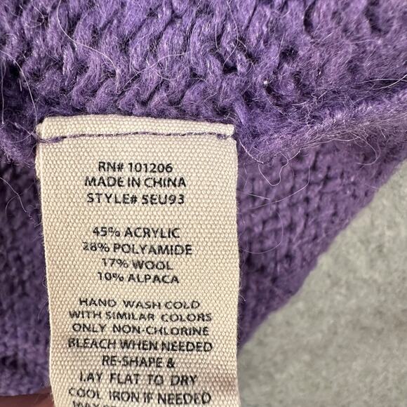 Soft Surroundings Long Line Open Cardigan Sweater Women 2X Wool Blend Purple - Picture 4 of 10